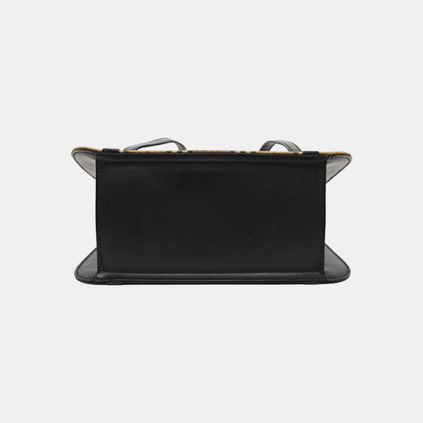Calfskin Top Handle Bag Black