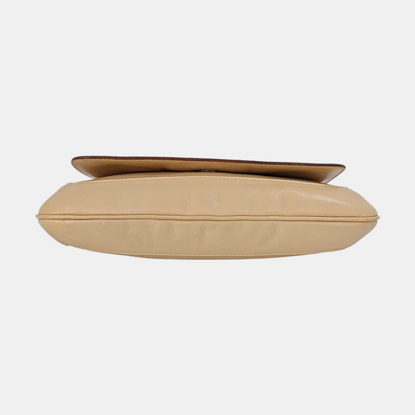 Calfskin Shoulder Bag Beige