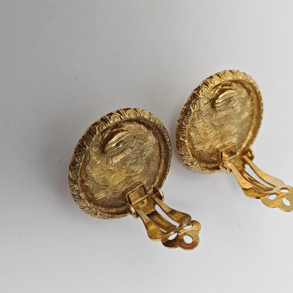 Metal White Clip On Earrings