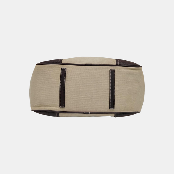 Canvas Top Handle Bag Beige