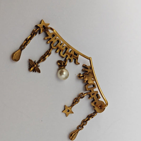 J'adior Metal Gold Stud Earrings