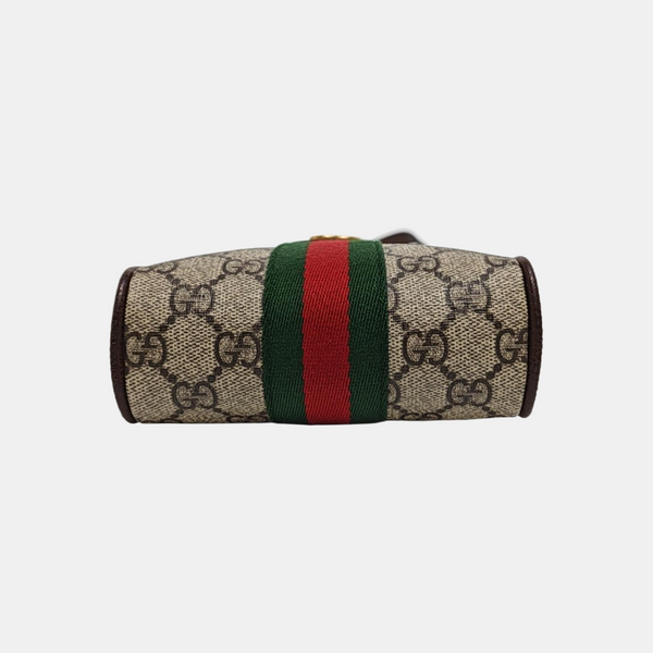 Ophidia Small Monogram Lona Revestida Beige