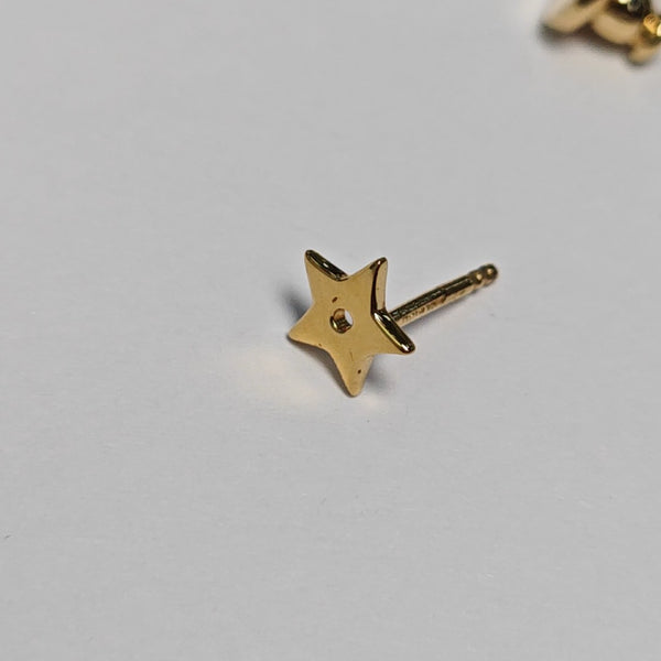 La Petite Tribale Metal Gold Stud Earrings