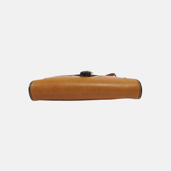 Calfskin Shoulder Bag Brown