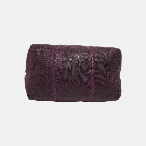 Lizard Top Handle Bag Red