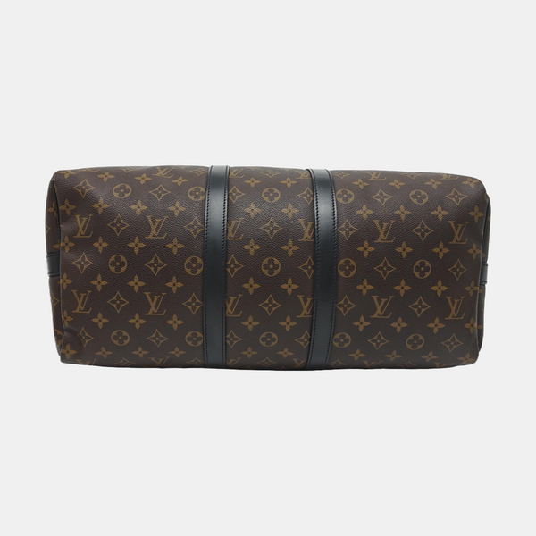KEEPALL 45 Monogram Coated Canvas Brown
