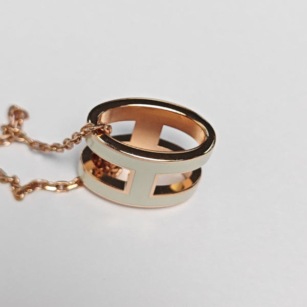 Pop H Metal Rose Gold Necklace