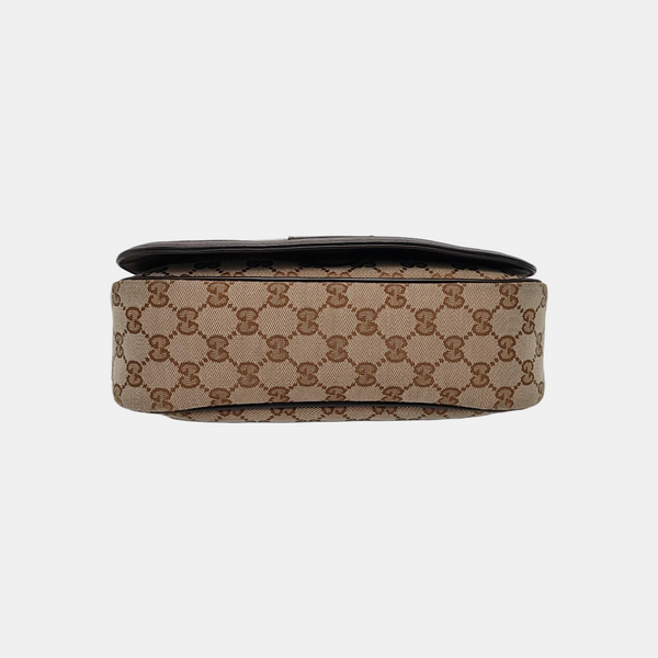 Monogram Canvas Shoulder Bag Brown