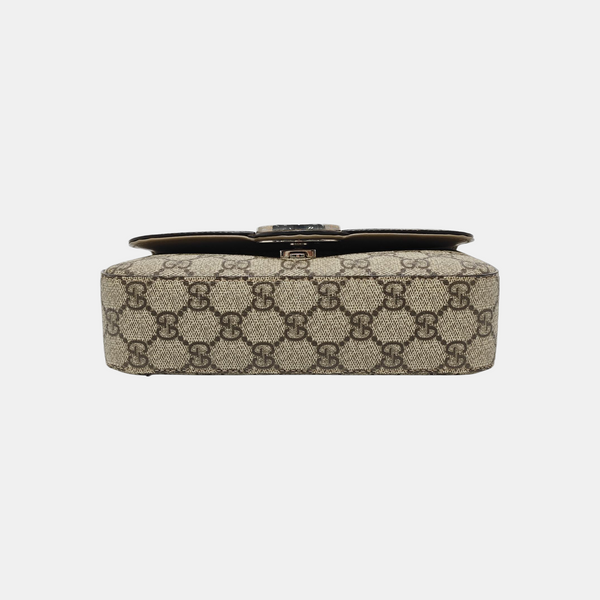 Monogram Coated Canvas Shoulder Bag Gray
