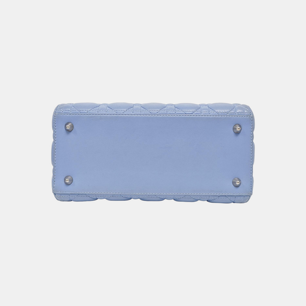 Lady Dior Medium Cannage Lambskin Blue