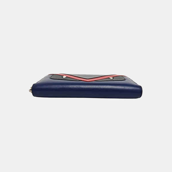 Monster Calfskin Blue Wallet