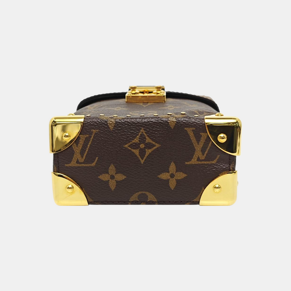 CAMERA BOX Monogram Coated Canvas Brown