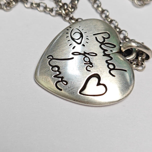 Blind For Love 925 Sterling Silver Necklace