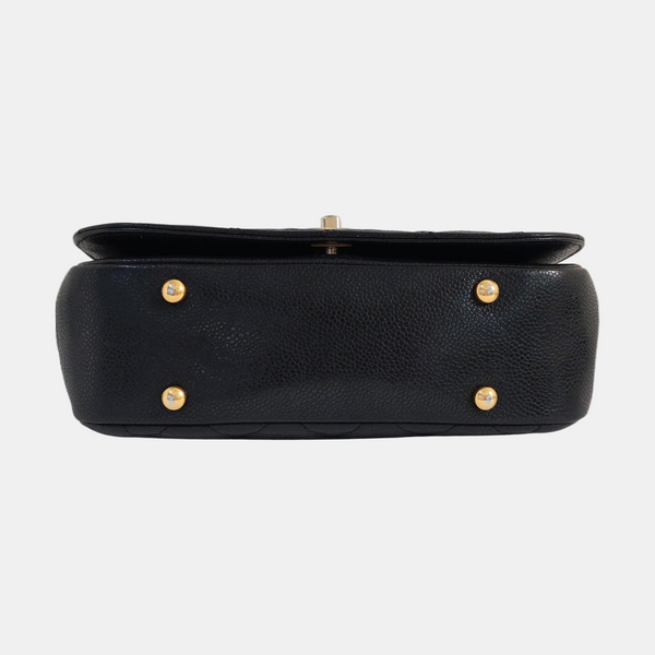 Quilted Grained Calfskin Black