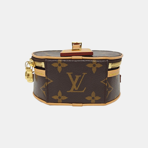 BOITE CHAPEAU Mini Monogram Coated Canvas Brown