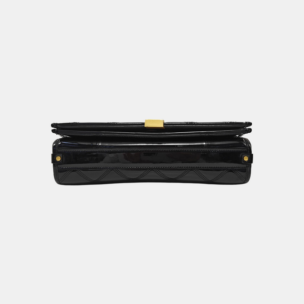 BECKY Mini Quilted Patent Calfskin Black