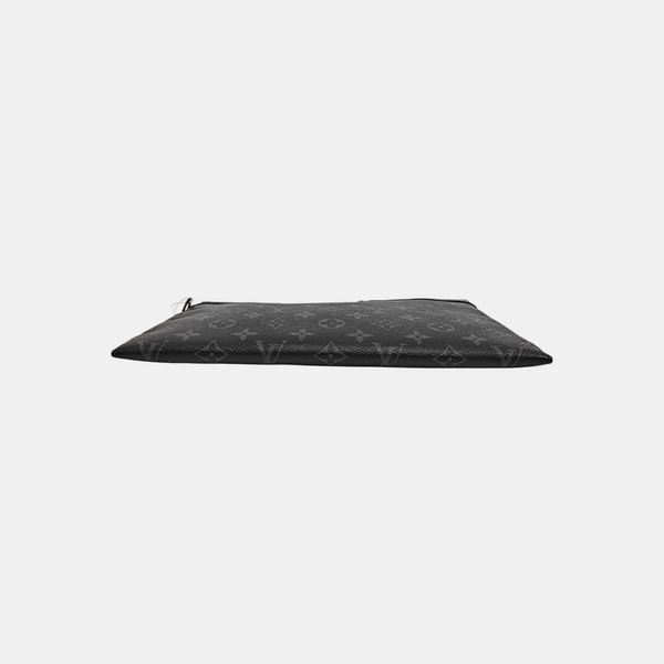 Monogram Coated Canvas Clutch Black