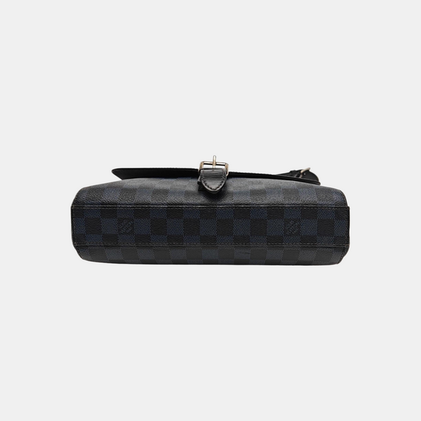 NEWPORT PM Damier Coated Canvas Blue