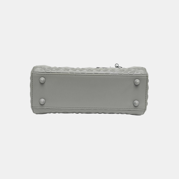 Lady Dior Small Cannage Calfskin Gray