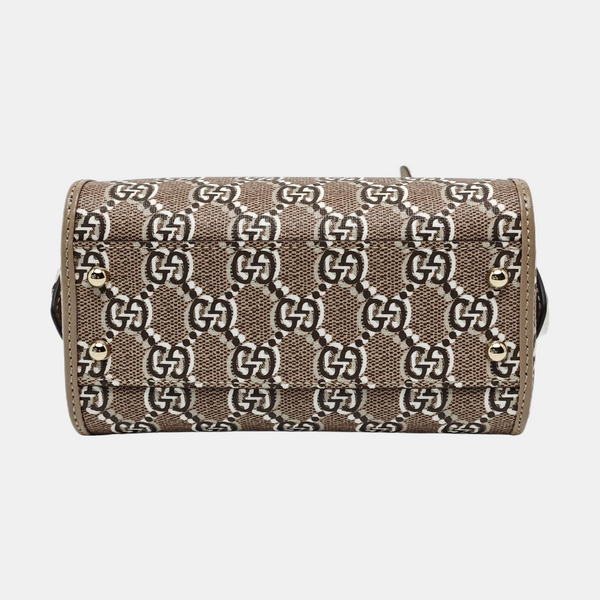 Monogram Coated Canvas Shoulder Bag Super Mini Gray