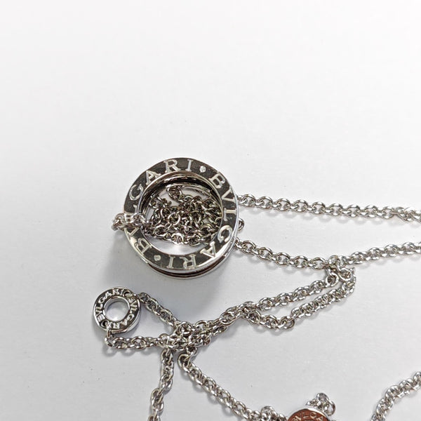 B.ZERO1 18k White Gold Silver Necklace