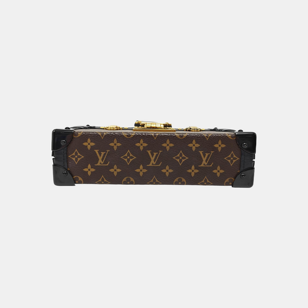 PETITE MALLE Monogram Coated Canvas Brown
