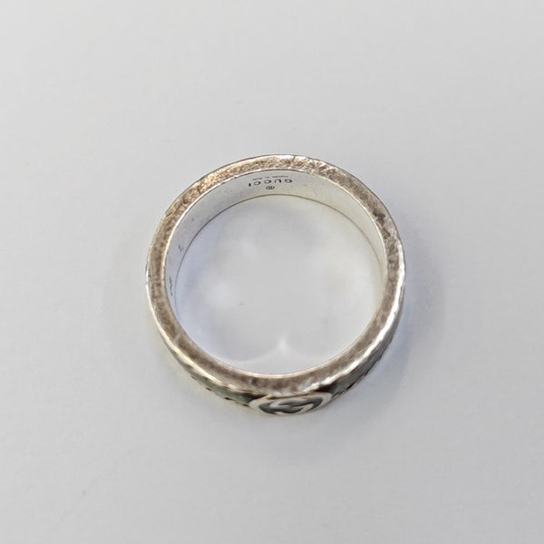 Interlocking G 925 Sterling Silver Ring HK 20