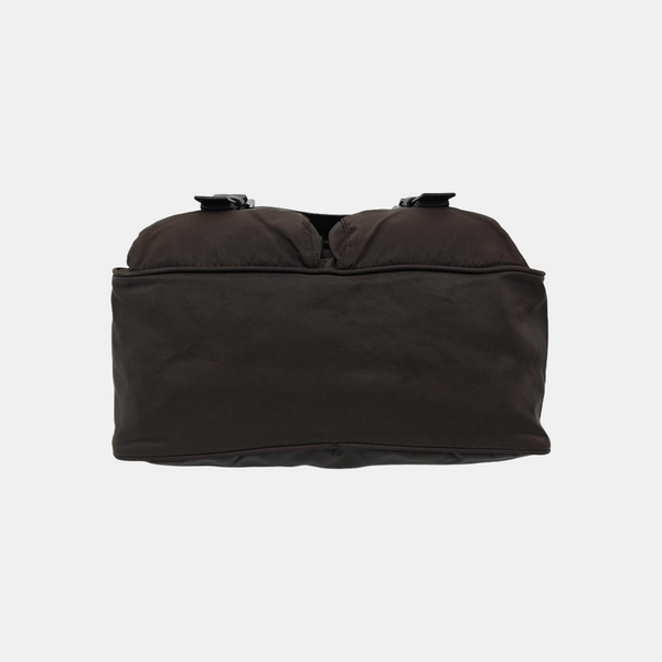 Nylon Shoulder Bag Brown