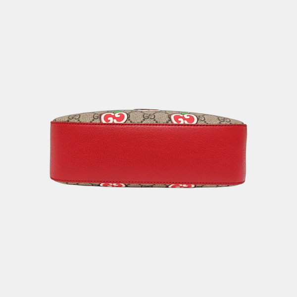 GG Supreme Small Monogram Coated Canvas Red