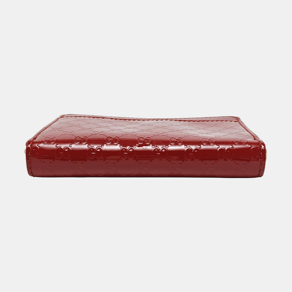 Monogram Patent Leather Coin Purse Red