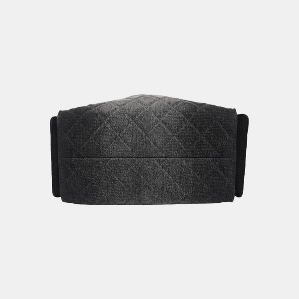 CHANEL 25 Small Quilted Denim Black