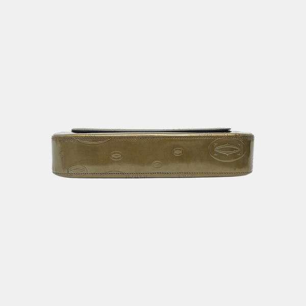 Patent Leather Shoulder Bag Green