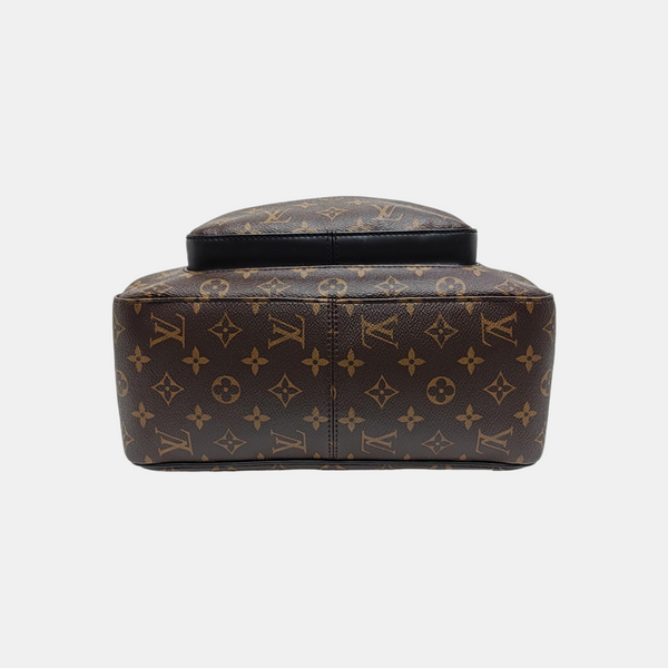 JOSH Monogram Coated Canvas Brown