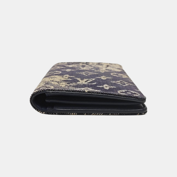 BRAZZA Monogram Denim Blue Wallet