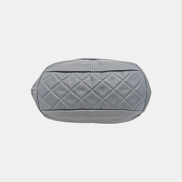 Quilted Lambskin Shoulder Bag Blue