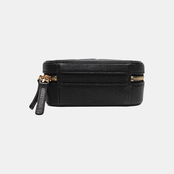 FILIGREE Small Quilted Grained Calfskin Black