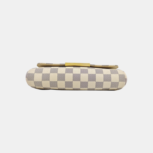 FAVORITE PM Damier Azur Coated Canvas White