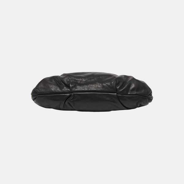 Leather Top Handle Bag Black