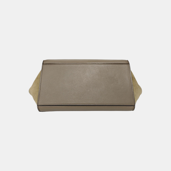 TRAPEZE Small Calfskin Gray