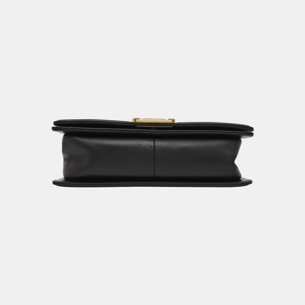 BOY CHANEL Medium Quilted Calfskin Black