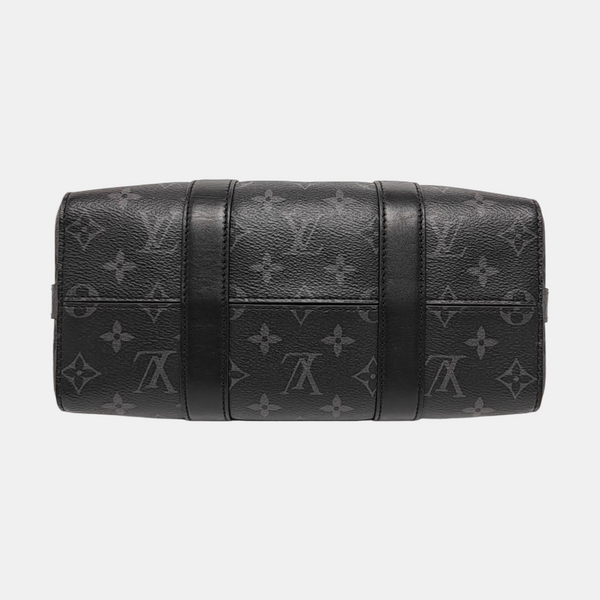 KEEPALL Monogram Coated Canvas Black