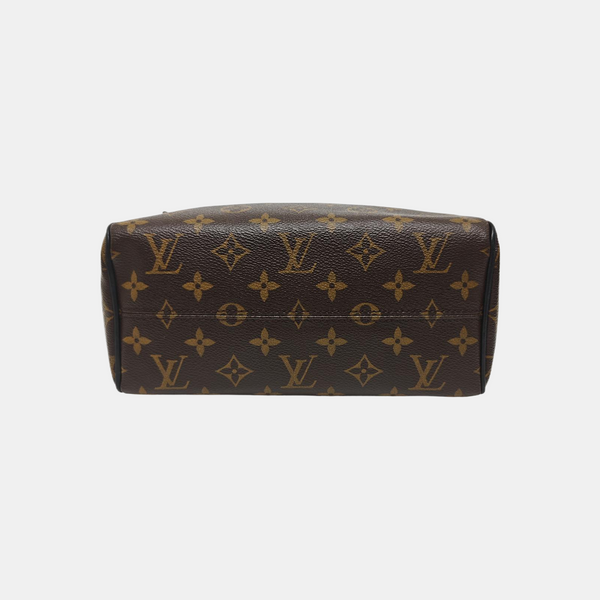 Monogram Coated Canvas Clutch Brown