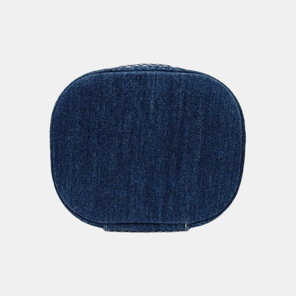 VINTAGE COSMETIC BAGS Quilted Denim Blue