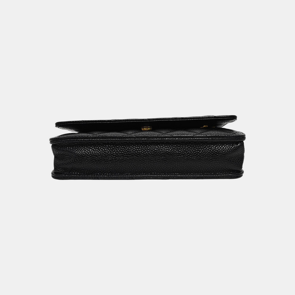 WOC Quilted Grained Calfskin Black
