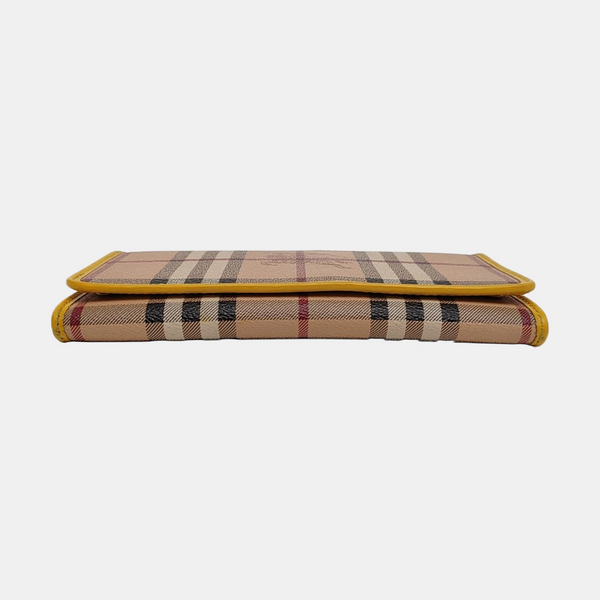 Coated Canvas Wallet Beige