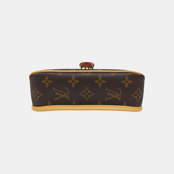 DIANE Nano Monogram Coated Canvas Brown