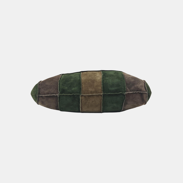 Suede Top Handle Bag Green