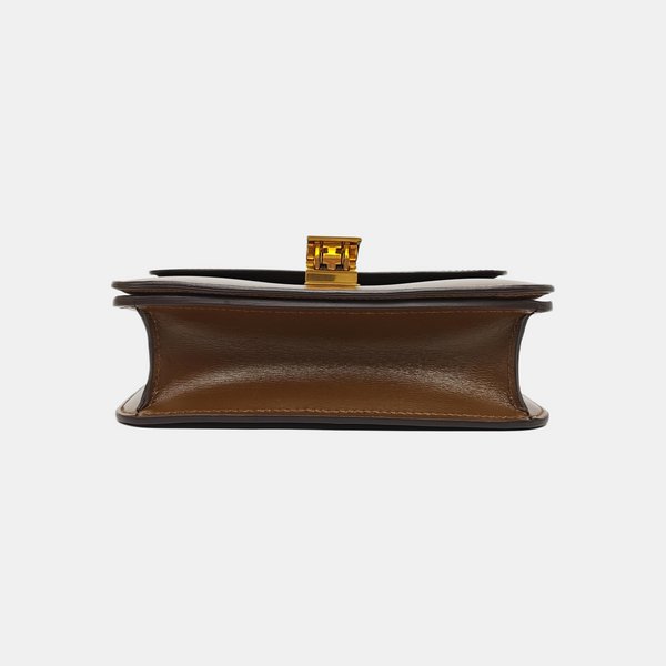 CLASSIC BOX Small Calfskin Brown