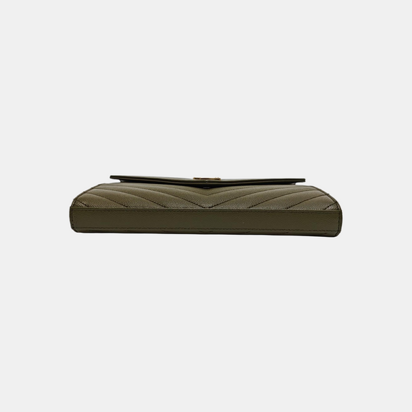 MONOGRAM Medium Chevron Calfskin Green