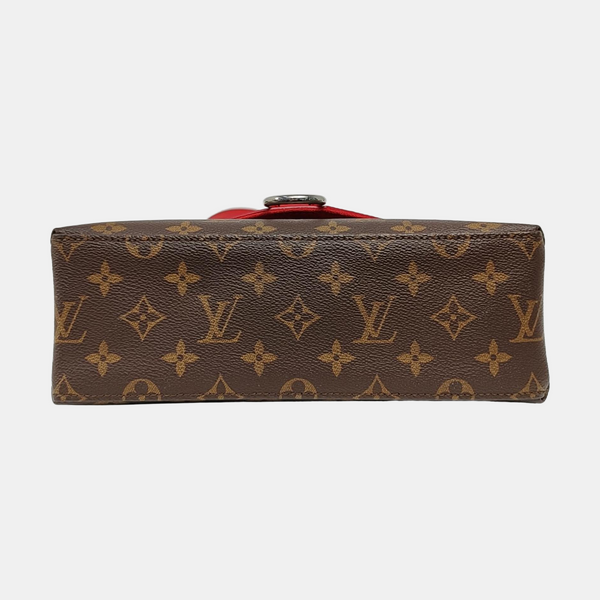 SAINT MICHEL Monogram Coated Canvas Brown